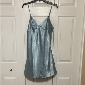 Elegant Blue Slip Dress